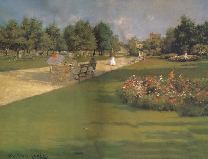 William Merrit Chase Prospect Park Brooklyn France oil painting art